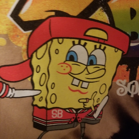 Nickelodeon Sponge Bob Square Pants & Patrick T Shirt. Rappin Size Medium - Picture 4 of 6